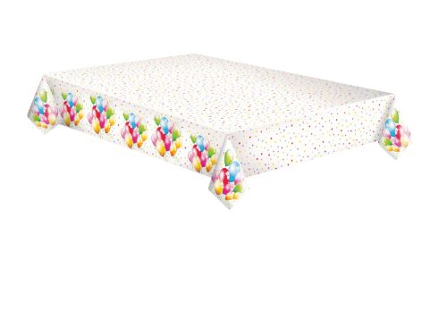 Colour Birthday Balloons paper tablecloth 120x180 cm