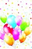 Colour Birthday Balloons paper tablecloth 120x180 cm