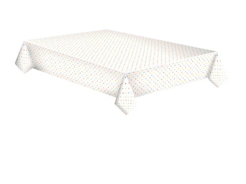 Colour Pastel Dots paper tablecloth 120x180 cm
