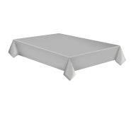 Colour White Dots Grey paper tablecloth 120x180 cm