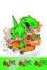 Dinosaur Crazy paper tablecloth 120x180 cm