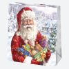 Christmas Gift Giving paper gift bag 15.5x15.5x8 cm