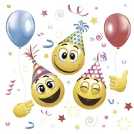 Emoji  Icons&Balloons Smiley napkin 20 pcs 33x33 cm