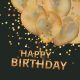 Happy Birthday Gold Balloons Happy Birthday napkin, 20-pack, 33x33 cm