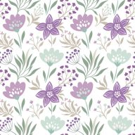 Flower Violet and Mint napkin 20 pcs 33x33 cm