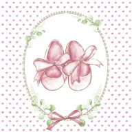   Baby Baby Slippers Pink Baby Shower Slippers Pink Napkin 20 pcs 33x33 cm