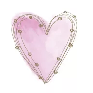 Colour Pastel Pink Heart napkin 20 pcs 33x33 cm