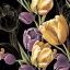 Flower Majestic Black Tulip tulip napkin 20 pcs 33x33 cm