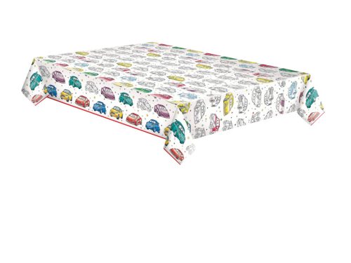 Car Cartoon paper tablecloth 120x180 cm