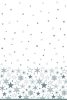 Christmas Silver Stars paper tablecloth 120x180 cm