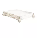 Christmas Gold Stars and Twirls paper tablecloth 120x180 cm