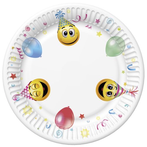 Emoji  Icons&Balloons Smiley paper plate 8 pcs 22.7 cm