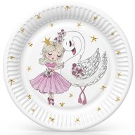 Ballet With Swan Ballerina Paper Plate 8 pcs 22.7 cm