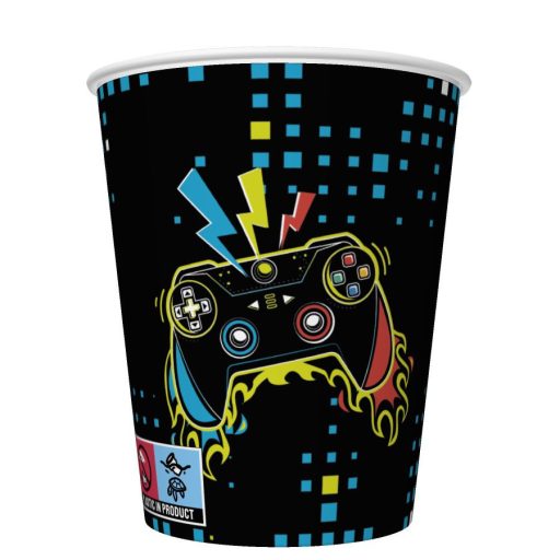Gamer Play Pad paper cup, pack of 8, 250 ml
