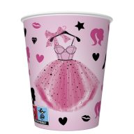 Colour Party Dress Girl-themed paper cup 8 pieces 250 ml