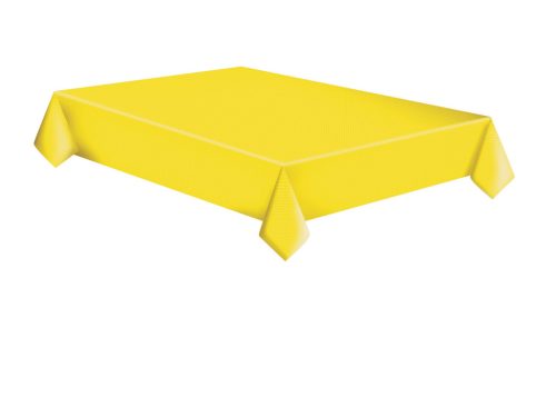 Colour White Dots Yellow paper tablecloth 120x180 cm