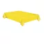 Colour White Dots Yellow paper tablecloth 120x180 cm