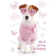 Dog Pink World A/4 elastic folder