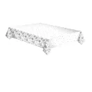 Christmas Botanical Silver paper tablecloth 120x180 cm