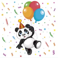 Animals Funny Panda napkin set of 20 33x33 cm
