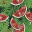 Fruits Fern Leaves Watermelon napkins, 20 pcs, 33x33 cm