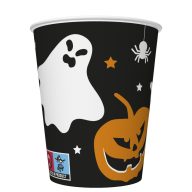 Halloween Scary Black paper cup 8 pcs 250 ml