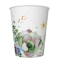 Colour Floral Frame Flower paper cup 8 pcs 250 ml
