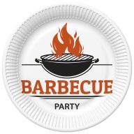 BBQ Party Barbecue paper plates 8-pack, 22.7 cm