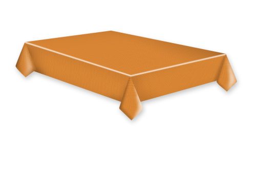 Colour White Dots Orange paper tablecloth 120x180 cm