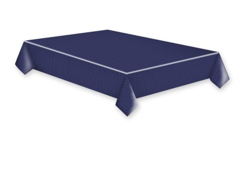 Colour White Dots Dark Blue Paper Tablecloth 120x180 cm