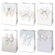 Colour Bow White paper gift bag 23x32x11 cm