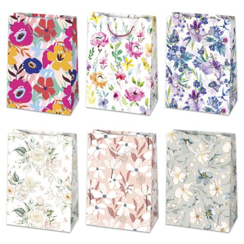 Colour Blossom Flower paper gift bag 23x32x11 cm