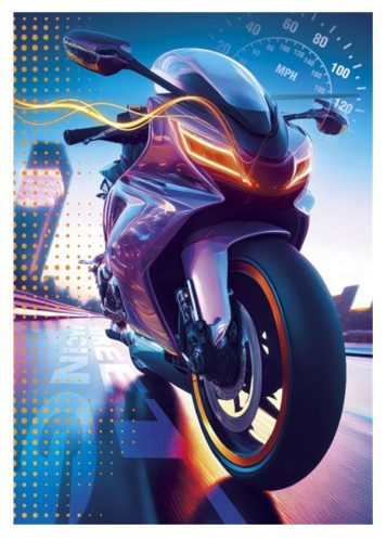 Motorcycle Speed A/4 elastic folder