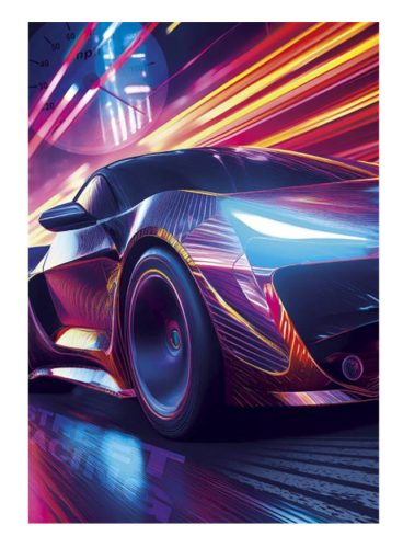 Vehicle Street Racing Car A/4 folder with elastic band