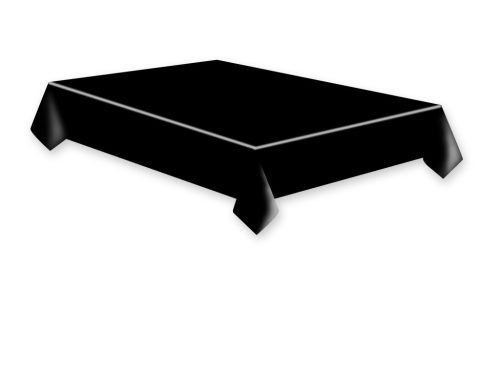 Colour Dark Black paper tablecloth 120x180 cm