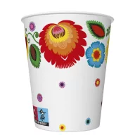 Colour Cutout paper cup 8 pcs set 250 ml