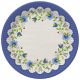 Colour Folk Embroidery Paper Plate Set of 8, 22.7 cm