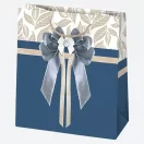 Colour Bow paper gift bag, 15.5x15.5x8 cm