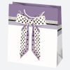 Colour Bow paper gift bag, 15.5x15.5x8 cm