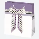 Colour Bow paper gift bag, 15.5x15.5x8 cm