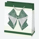 Colour Bow paper gift bag, 15.5x15.5x8 cm