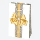 Colour Bow paper gift bag 16x24x7 cm