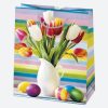 Easter Vase paper gift bag, gift pouch 19x23x10.5 cm