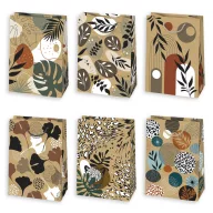 Colour Natural Patterned paper gift bag 23x32x11 cm