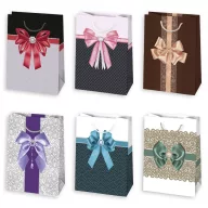Colour Elegant Bow paper gift bag, gift sack 23x32x11 cm