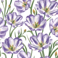  Flower Watercolour Violet Tulip decorative napkin 20-piece 33x33 cm