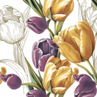 Flower Majestic Tulip napkin 20 pcs 33x33 cm
