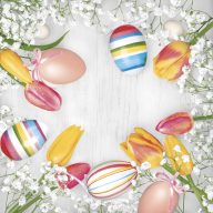 Easter Striped Eggs napkin 20 pcs 33x33 cm