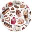 Food Coffee and Sweets Dessert Paper Plate 8 pcs 18 cm