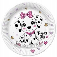 Animals Charming Puppy paper plate set of 8, 18 cm